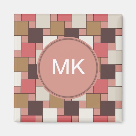 Pompoen Spice Weave Pattern Magneet (Voorkant)