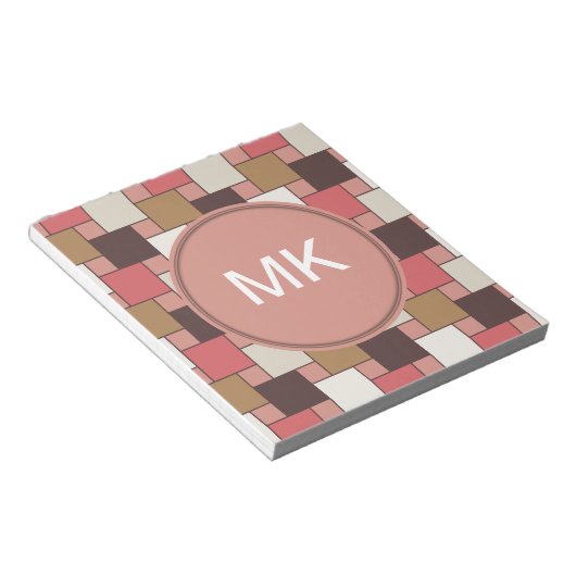 Pompoen Spice Weave Pattern Notitieblok (Schuin)