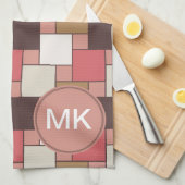 Pompoen Spice Weave Pattern Theedoek (Quarter Fold)