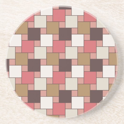 Pompoen Spice Weave Pattern Zandsteen Onderzetter (Voorkant)