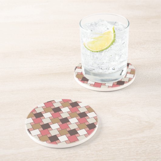 Pompoen Spice Weave Pattern Zandsteen Onderzetter (Zijkant)