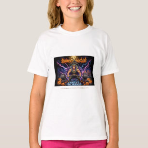 Pompoen Spier Egyptische Farao Deadlift Halloween T-shirt