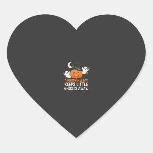Pompoen Spook Halloween Citaat Ontwerp_1 Hart Sticker