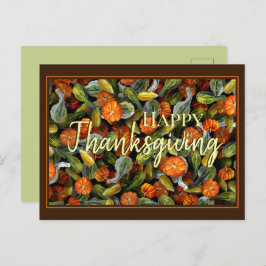 Pompoen, Squash Autumn Harvest Briefkaart