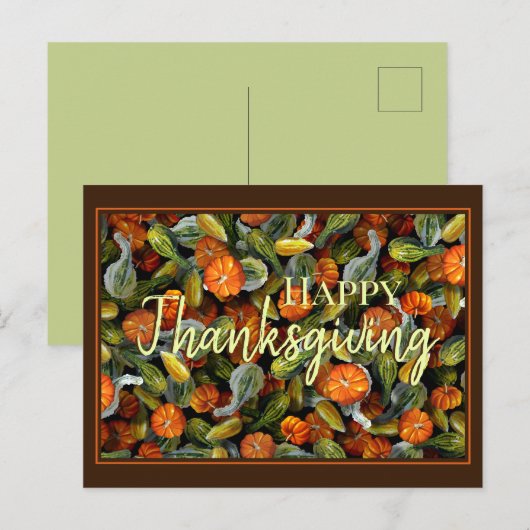 Pompoen, Squash Autumn Harvest Briefkaart (Voorkant / Achterkant)