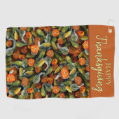 Pompoen, Squash Herfst Oogst Golf Handdoek (Horizontaal)
