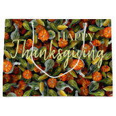 Pompoen, Squash Herfst Oogst Grote Gift Bag Groot Cadeauzakje (Voorkant)