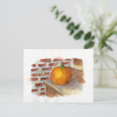 Pompoen Stilleven Waterverf Pompoen Briefkaart (Staand voorkant)