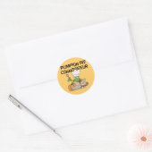 Pompoen taart kenner Tshirts en geschenken Ronde Sticker (Envelop)