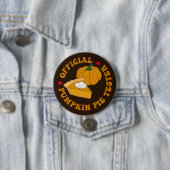 Pompoen taarttester Grappige Kinder Thanksgiving Ronde Button 7,6 Cm (In situ)