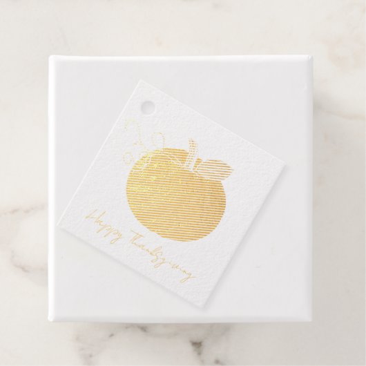 pompoen tangerine kunstleer bedankjes labels (Met doos)