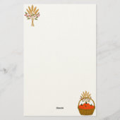 💌 **Pompoen & Tarwe Mand Briefpapier (Achterkant)