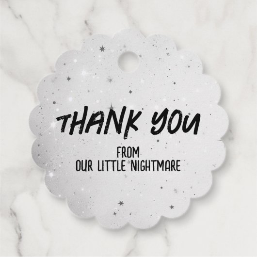 Pompoen Teddy Baby shower Bedankjes Labels (Achterkant)