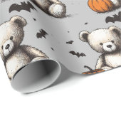 Pompoen Teddy Baby shower Cadeaupapier (Rol Hoek)