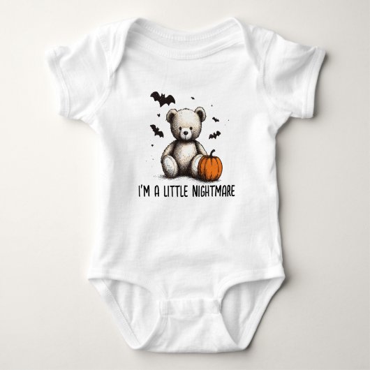 Pompoen Teddy Baby shower Romper (Voorkant)