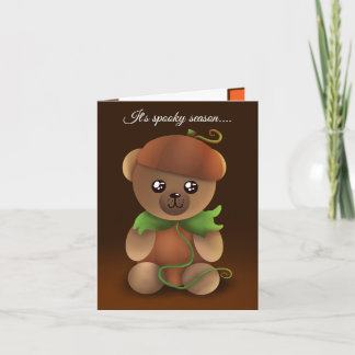Pompoen Teddy - Verjaardagskaart Feestdagen Kaart