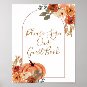 Pompoen Terracota Boho Boog Gelieve Onze Gast Te O Poster