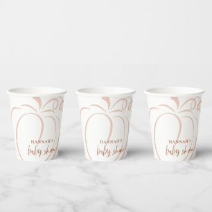 Pompoen Terracotta Boho Verbrand Sinaasappel Baby Papieren Bekers