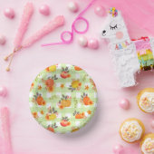 Pompoen Thanksgiving Gingham Green Papieren Kommen (Feest)