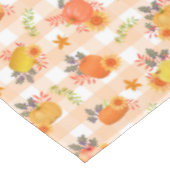 Pompoen Thanksgiving Gingham Peach Tafelkleed (Gekanteld)