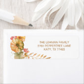 Pompoen Thanksgiving Herfst Envelop Sticker Labels (Insitu)
