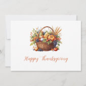 Pompoen Thanksgiving Mand Kaart (Achterkant)