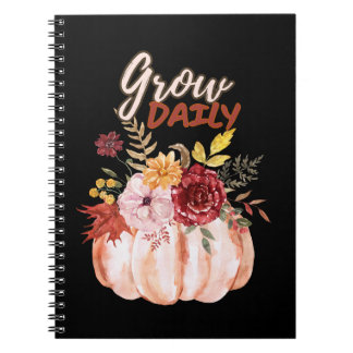 Pompoen-thema- Grow Daily Quote Halloween Seizoen Notitieboek