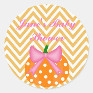 Pompoen Theme Baby meisje douche Sticker