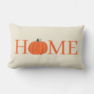 Pompoen Thuis Eierschal Wit en Oranje Kussen