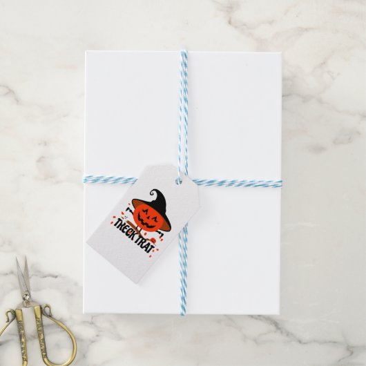 Pompoen Treck Trat Cadeaulabel (Met Touw)
