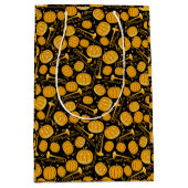 Pompoen Trombone Muzieknoten Medium Gift Bag Cadeauzakje (Voorkant)