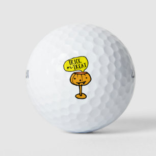 Pompoen truc en trakteren golfballen