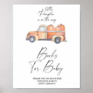 Pompoen truck herfst boeken voor baby poster