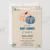 Pompoen tweeling jongens feest uitnodiging (Voorkant)