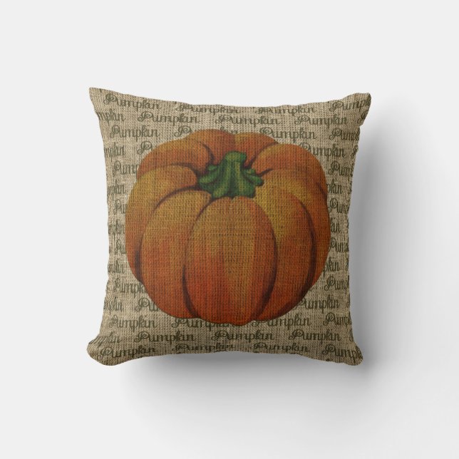  pompoen van het lachen met pompoentekenskussen kussen (Voorkant)