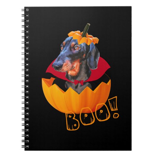 Pompoen van hondshond notitieboek (Voorkant)