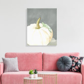 Pompoen van witte herfst canvas afdruk (Insitu (Woonkamer))