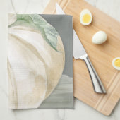 Pompoen van witte herfst theedoek (Quarter Fold)