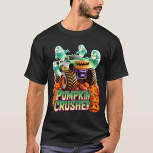 Pompoen Vergruizer Monstertruck Geest Halloween Vo T-shirt
