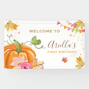 Pompoen Verjaardag achtergrond Banner Herfst Herfs