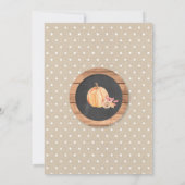 Pompoen verjaardagsfeest Herfst Herfstblad Uitnodi Kaart (Achterkant)