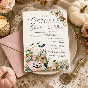Pompoen Versierfeest Oktober Social Club Kaart