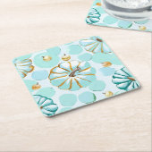 pompoen vierkante kartonnen onderzetter (Schuin)