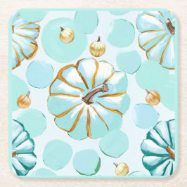 pompoen vierkante kartonnen onderzetter