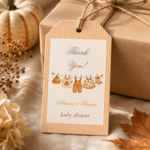 Pompoen Vintage Baby Shower Kleren Bedankt