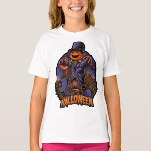 Pompoen Vogelverschrikker Halloween T-Shirt
