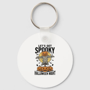 Pompoen Vogelverschrikker Shirt Vintage Halloween  Sleutelhanger