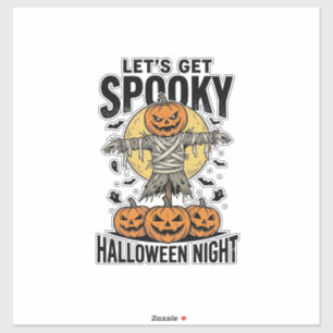 Pompoen Vogelverschrikker Shirt Vintage Halloween  Sticker