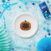 Pompoen Vol Kittens - Schattigee Zwarte Kat Hallow Papieren Bordje (Feest)