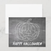 Pompoen voor Halloween 1 krijtbord uitstraling (Voorkant / Achterkant)